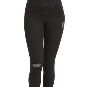 SPANX Distressed Ankle Skinny Jeans